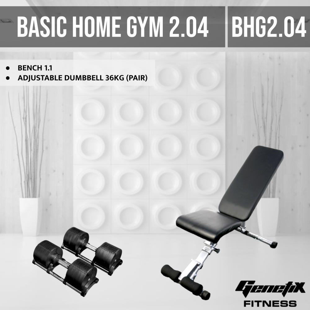 PAKET ALAT FITNESS GENETIX BASIC HOME GYM 2.04